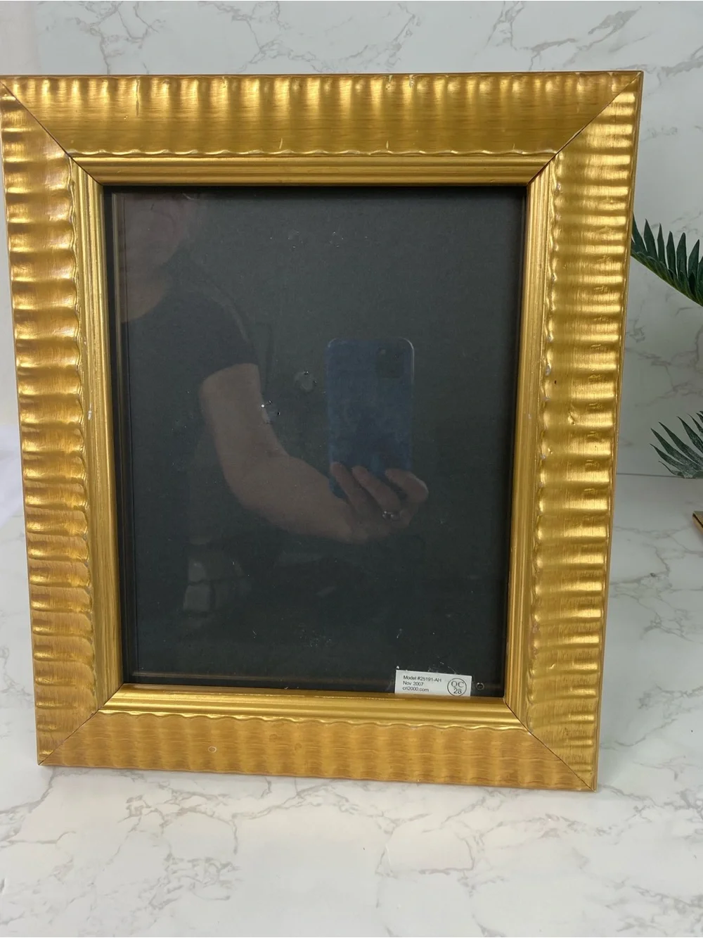 Vintage Gold Wood Textured Photo Frame - Hollywood Regency 8x10